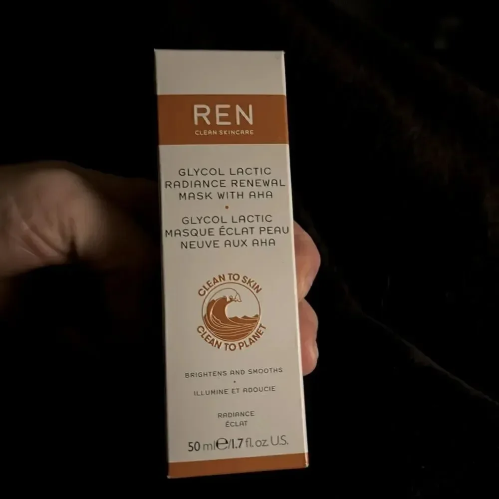 REN Glycol Lactic Radiance Renewal Mask with AHA brand new in box